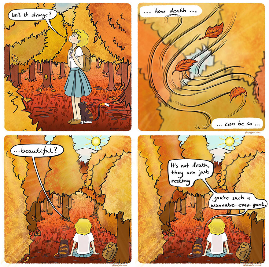 -Не странно ли это? Как смерть может быть такой красивой?

-Это не смерть, они просто отдыхают.