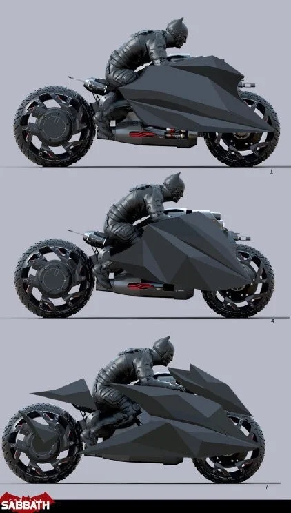 В интернет попал концепт-арт мотоцикла Бэтмена из отмененной игры - фото 1