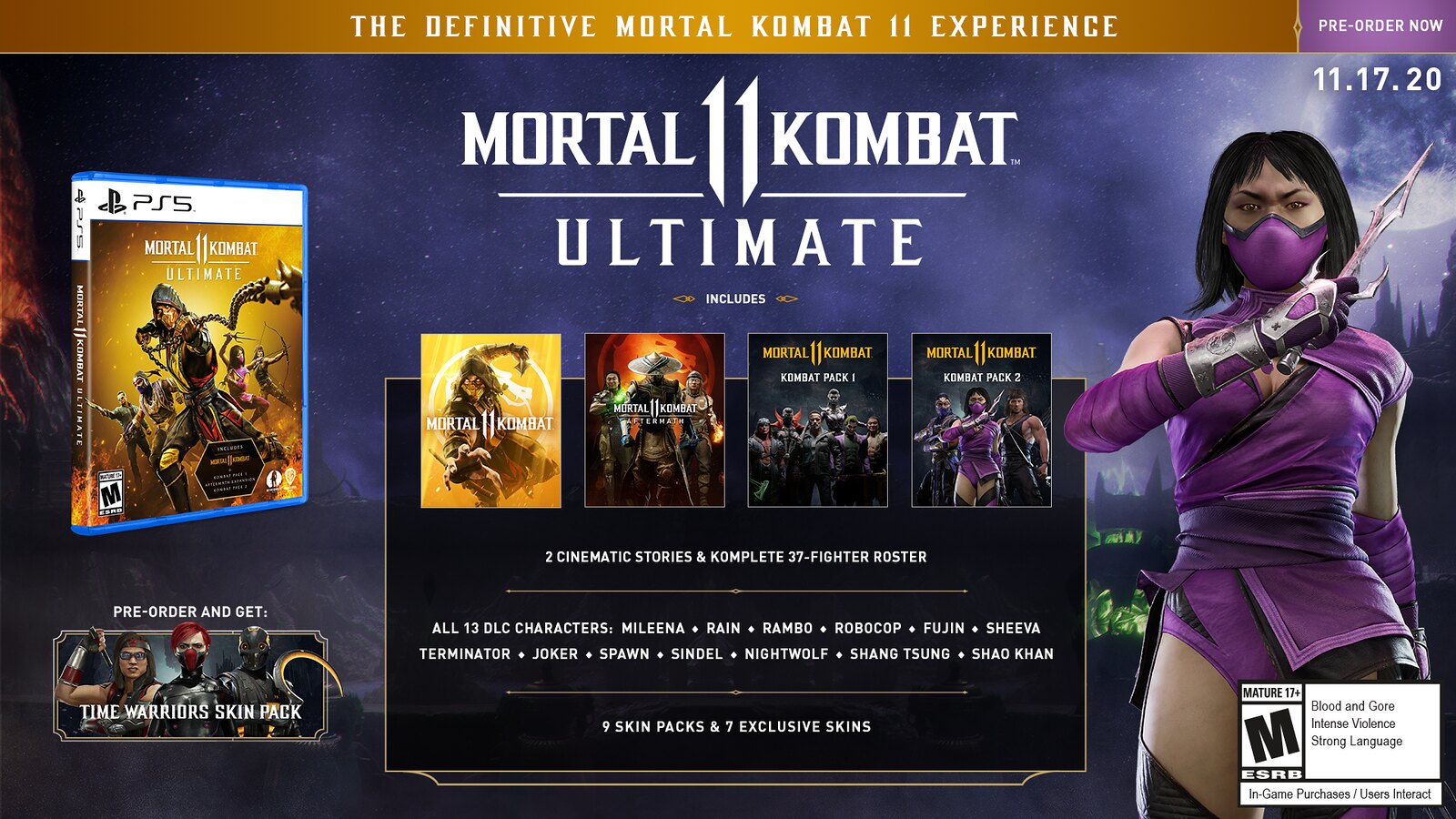 В Mortal Kombat 11 появятся Рэйн, Милина и Рэмбо в озвучке Сталлоне. Игра выйдет и на новых консолях - изображение 1 В Mortal Kombat 11 появятся Рэйн, Милина и Рэмбо в озвучке Сталлоне. Игра выйдет и на новых консолях - фото 1