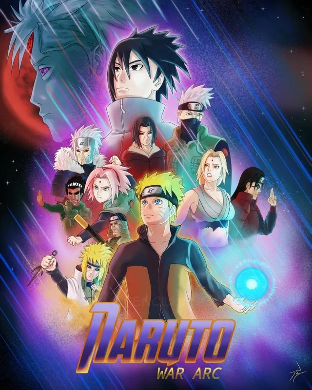 Основной постер «Мстителей: Финал» переделали под персонажей «Наруто» - фото 2