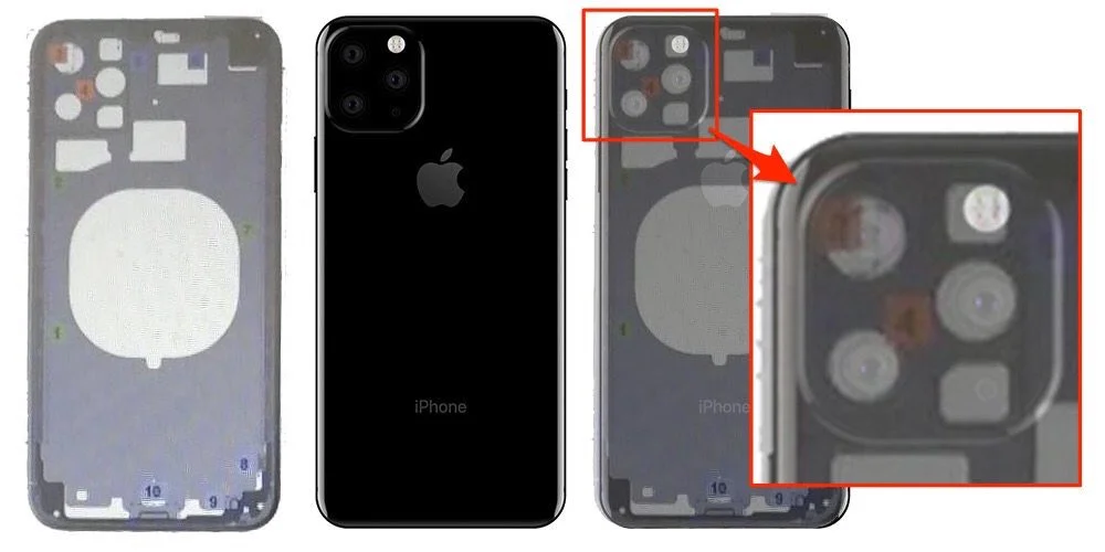 Как у Huawei: новая схема iPhone XI подтверждает необычный тройной модуль основной камеры - фото 1