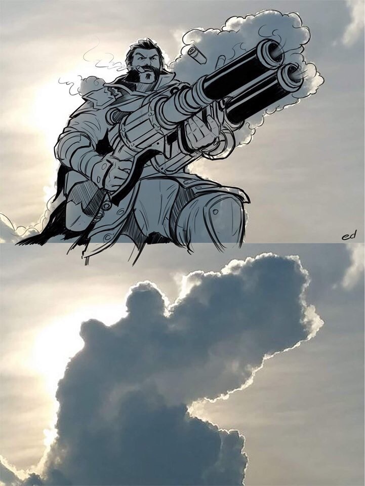 Пользователи сети разглядели в облаке образы Сайтамы и Рикардо Милоса. А что видите вы?  - фото 5