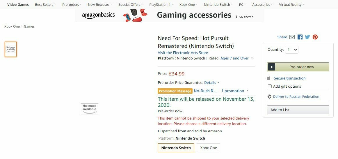 На Amazon появилась дата релиза ремастера Need for Speed: Hot Pursuit — 13 ноября 2020 года - фото 1