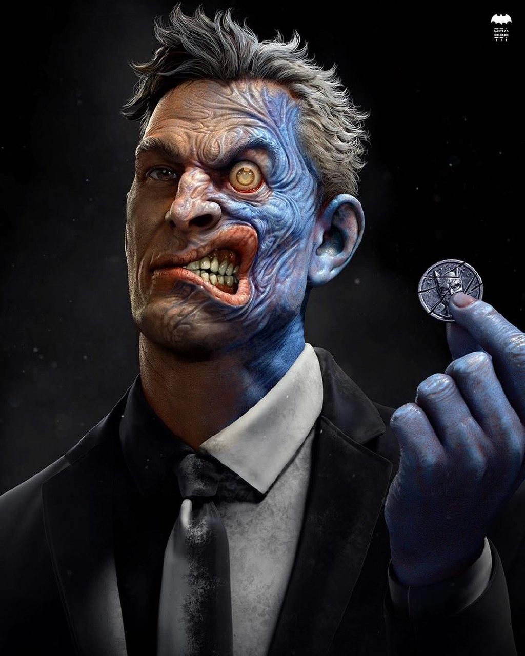 Бэтмен и галерея злодеев — крутой арт от художника God of War - изображение 2 Бэтмен и галерея злодеев — крутой арт от художника God of War - фото 2