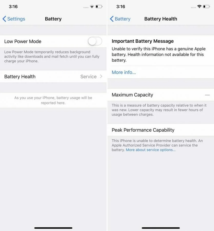 Теперь iPhone считает дефектными все батареи, установленные не в сервисном центре Apple
 - фото 2