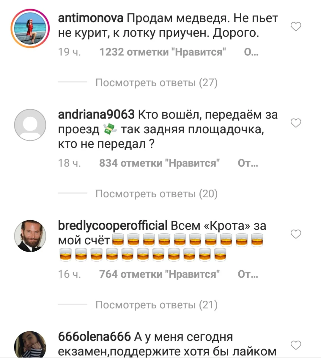 «Продам медведя. Не пьет»: как русские устроили трэш и ад в Instagram-комментариях Леди Гаги - фото 5