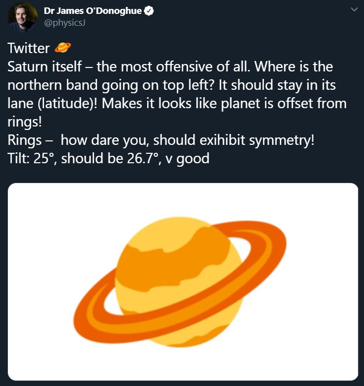 Эмодзи Сатурна нарисованы с ошибками. Вопрос изучил ученый-планетолог - фото 5