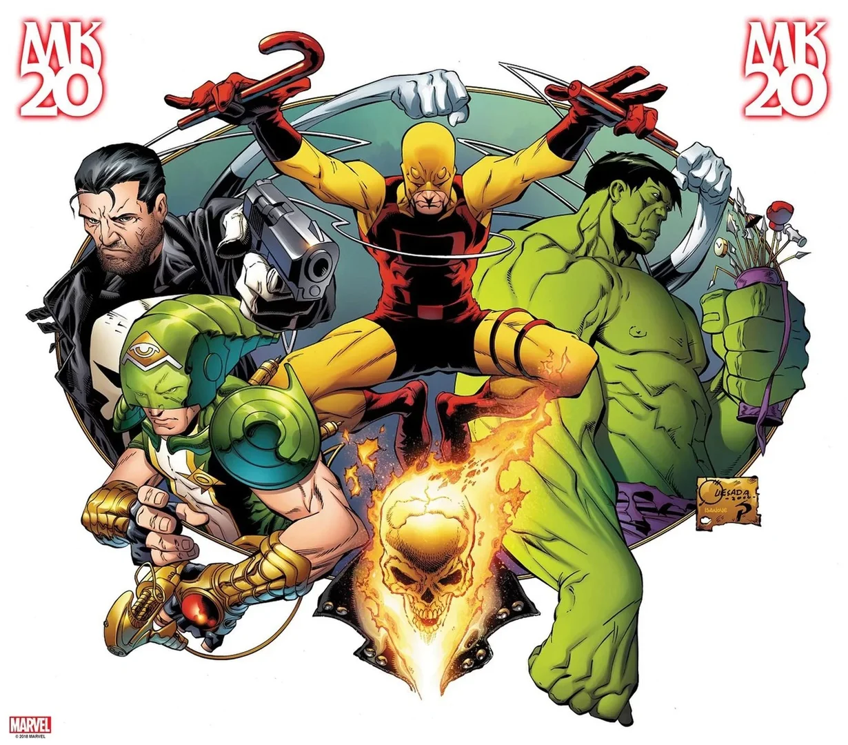 20 лет назад издательство Marvel запустило импринт Marvel Knights, в рамках которого выходили истории, предлагавшие свежий взгляд на уже хорошо знакомых аудитории героев — Сорвиголову, Черную пантеру, Лунного рыцаря и других. Действие всех этих комиксов происходило в основной вселенной, но при этом они были обособлены и самостоятельны. Комиксы Marvel Knights были рассчитаны на подростков, так как поднимали более серьезные темы (но не на уровне Marvel MAX). В честь юбилея издательство выпустило мини-серию Marvel Knights 20th, о которой и пойдет речь в этом материале.