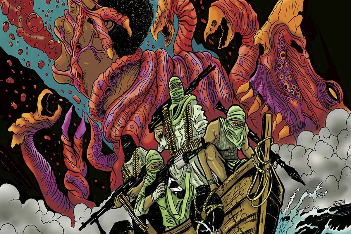 В феврале 2015 издательство BOOM! Studios выпустило хоррор-комикс Plunder, решив поместить в центр событий не самых приятных героев — пиратов. А чтобы было еще интереснее, то противостоять им дали нечто гораздо более ужасное, чем вооруженные головорезы.
