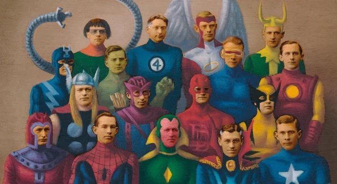 Художник превращает винтажные фотографии в олдскульные арты с супергероями - фото 1