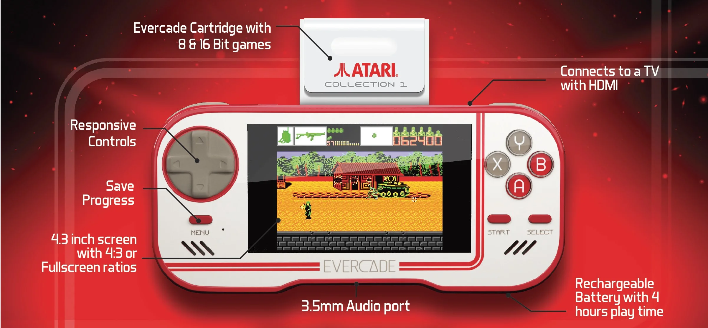 Портативная консоль Evercade запускает классические игры Atari, Interplay и Namco на картриджах - фото 2