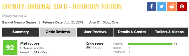 «Лучшая версия и так потрясающей игры»: все критики влюбились в Divinity: Original Sin 2 на консолях - фото 2