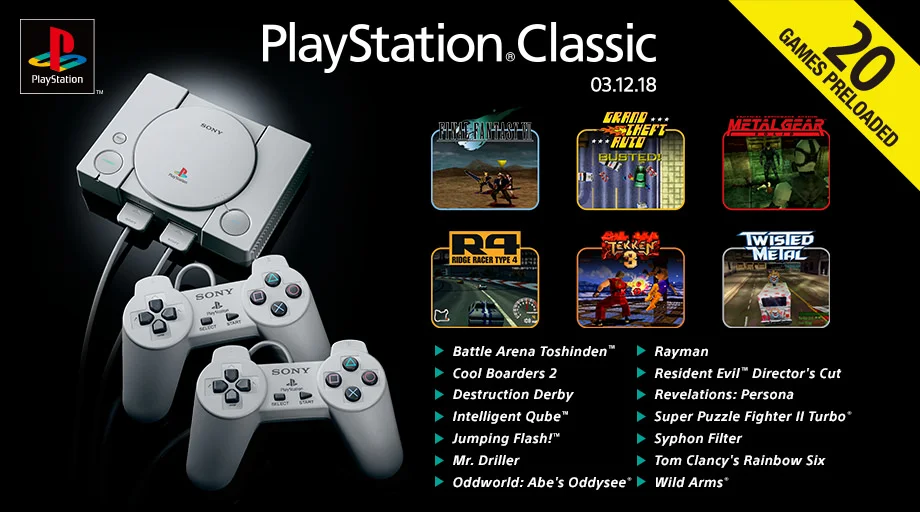Sony назвала предустановленные на PlayStation Classic игры: Metal Gear Solid, GTA и другие - фото 2