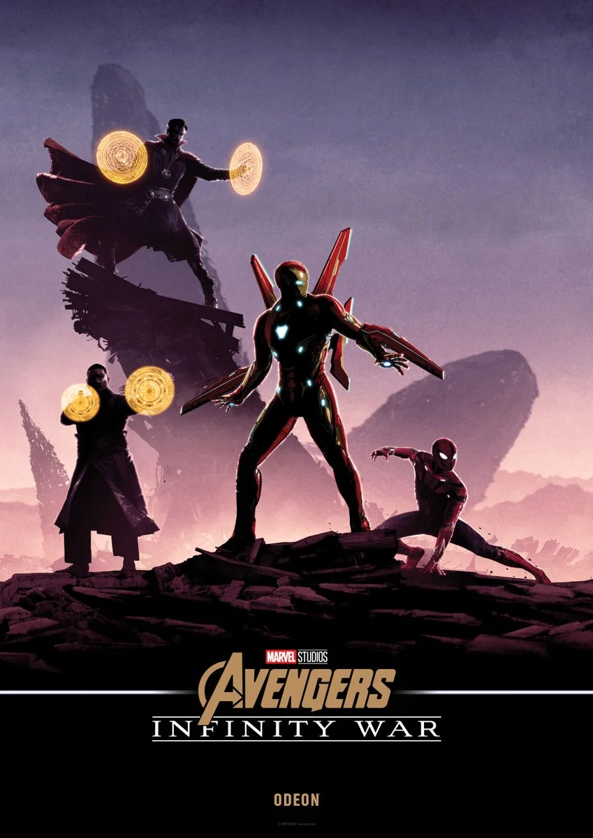 На новых постерах «Войны Бесконечности» Мстители противостоят Таносу на руинах - фото 2