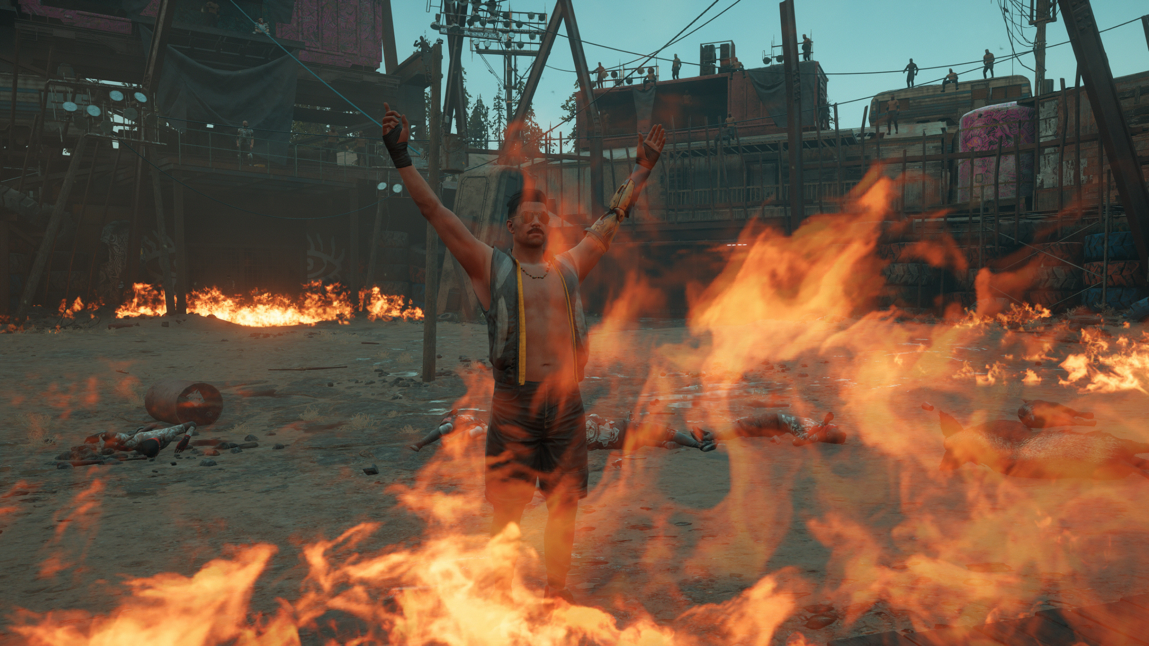 Как бы там ни обстояли дела с геймплеем, уж картинка в играх серии Far Cry всегда крутая. Вот и в New Dawn было, что пощелкать. К тому же в игре нашелся и фото-режим, в которым есть все инструменты для того, чтобы наделать максимально идиотских кадров. Все сериншоты сделаны на PS4 Pro.