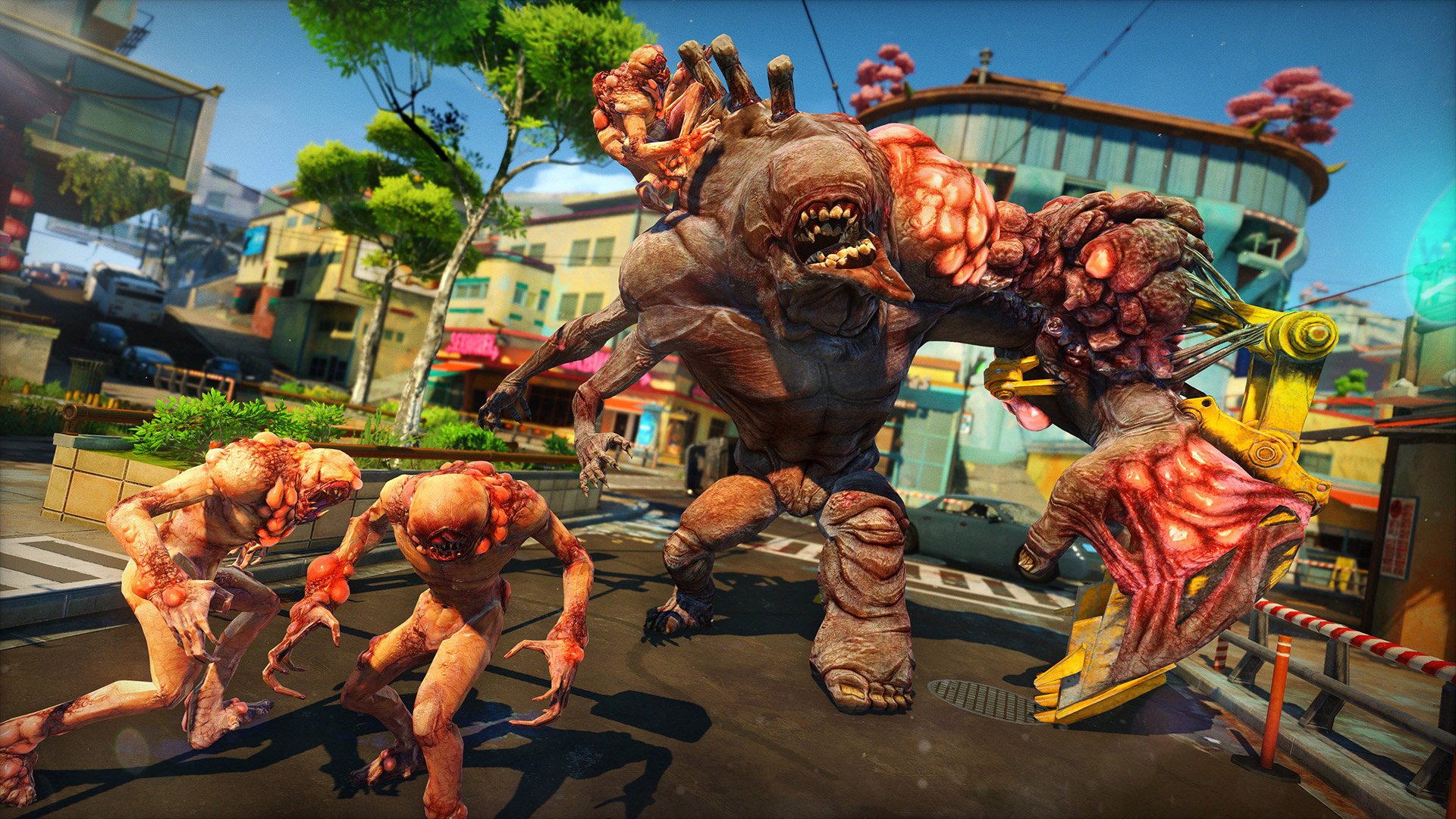 Игра есть монстры. Sunset Overdrive Xbox one. Игра Sunset Overdrive. Sunset Overdrive Скриншоты. Insomniac Sunset Overdrive.