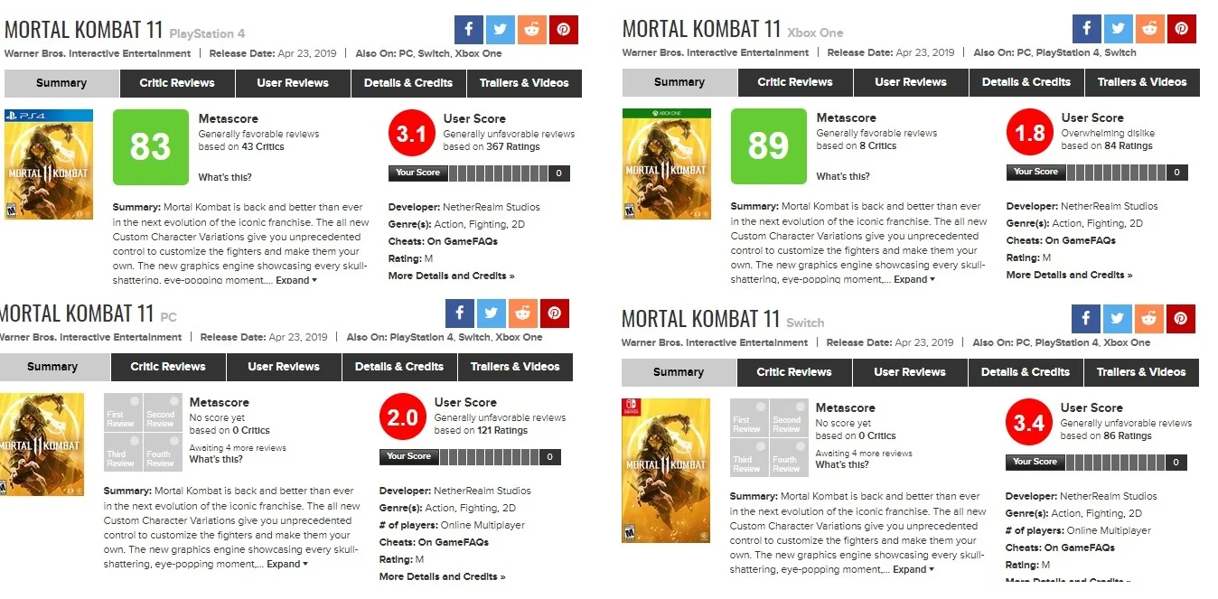 Пользователи Steam разнесли Mortal Kombat 11 в пух и прах. Во всем виноваты микротранзакции и баги - фото 2