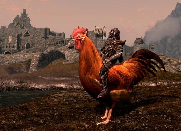 С этим модом в Skyrim можно кататься на гигантских курицах и утках. Почему бы и нет - фото 1