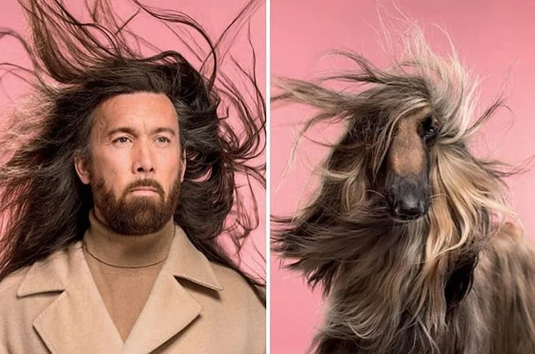 Фотограф делает снимки людей и собак, которые выглядят как двойники - фото 1