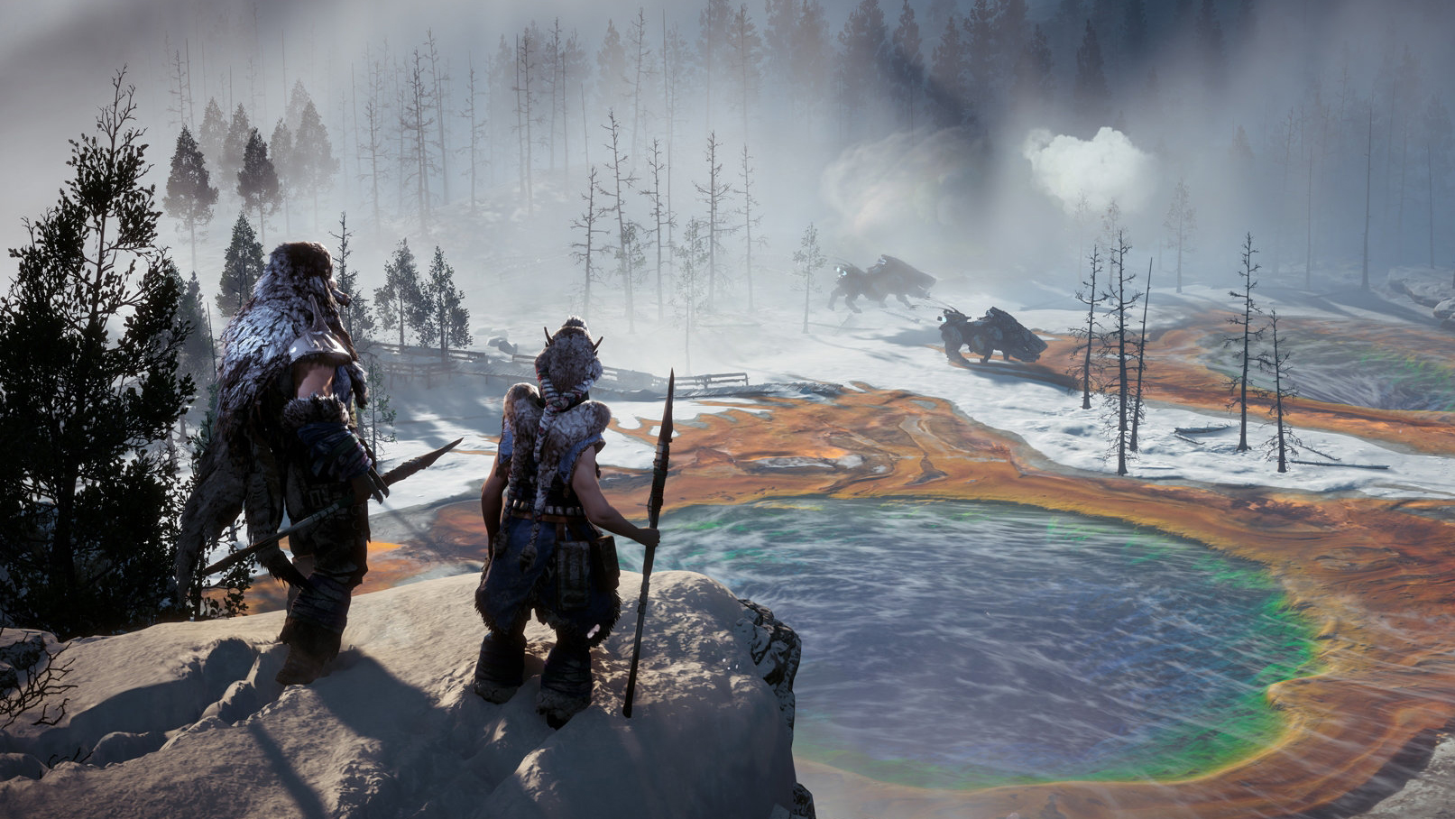 Horizon Zero Dawn: The Frozen Wilds — идеальная зимняя игра. Такого красивого снегопада и снега вообще в игровой индустрии еще не было, а это уже весомый повод купить дополнение. Не верите? Посмотрите на наши гифки и убедитесь (но там не только снег).