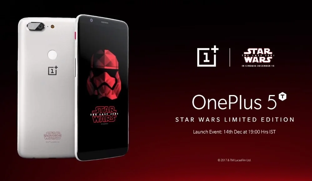 Вступай на Темную сторону! Представлен OnePlus 5T Star Wars Limited Edition - фото 1