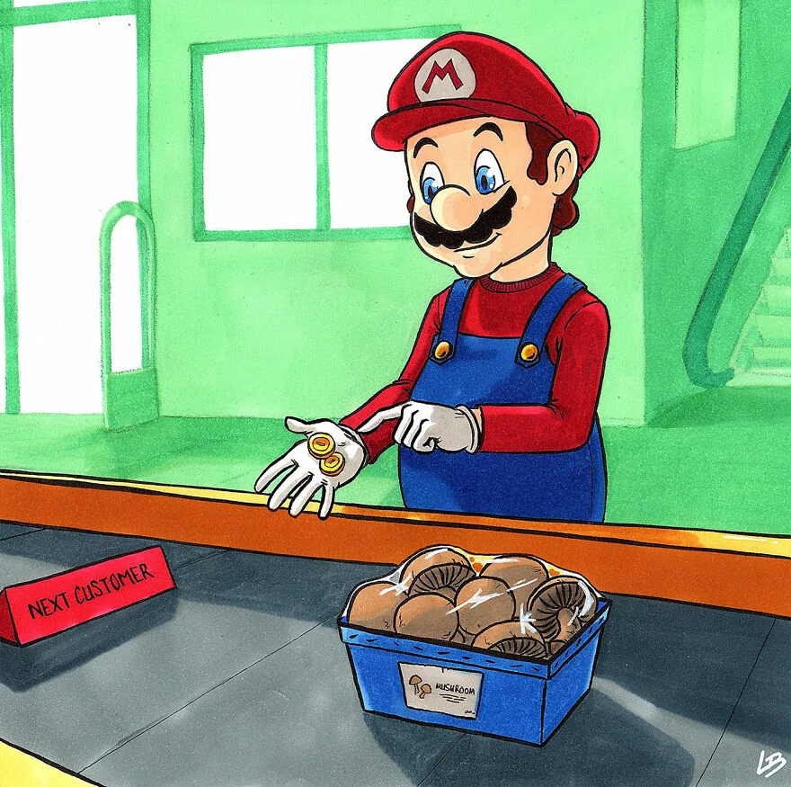 Марио и грибы