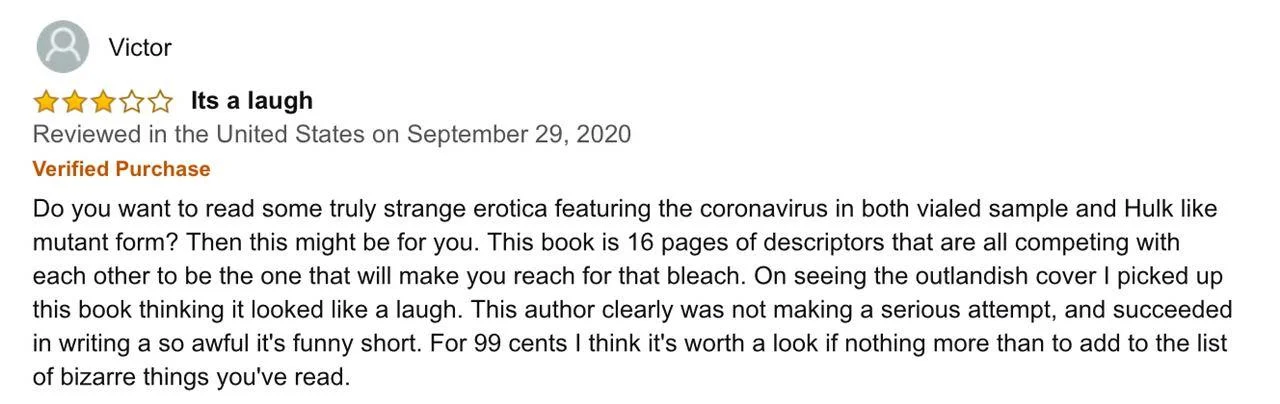 Пользователи нашли эротическую книгу «Целуя коронавирус» о романе доктора с коронавирусом - фото 3