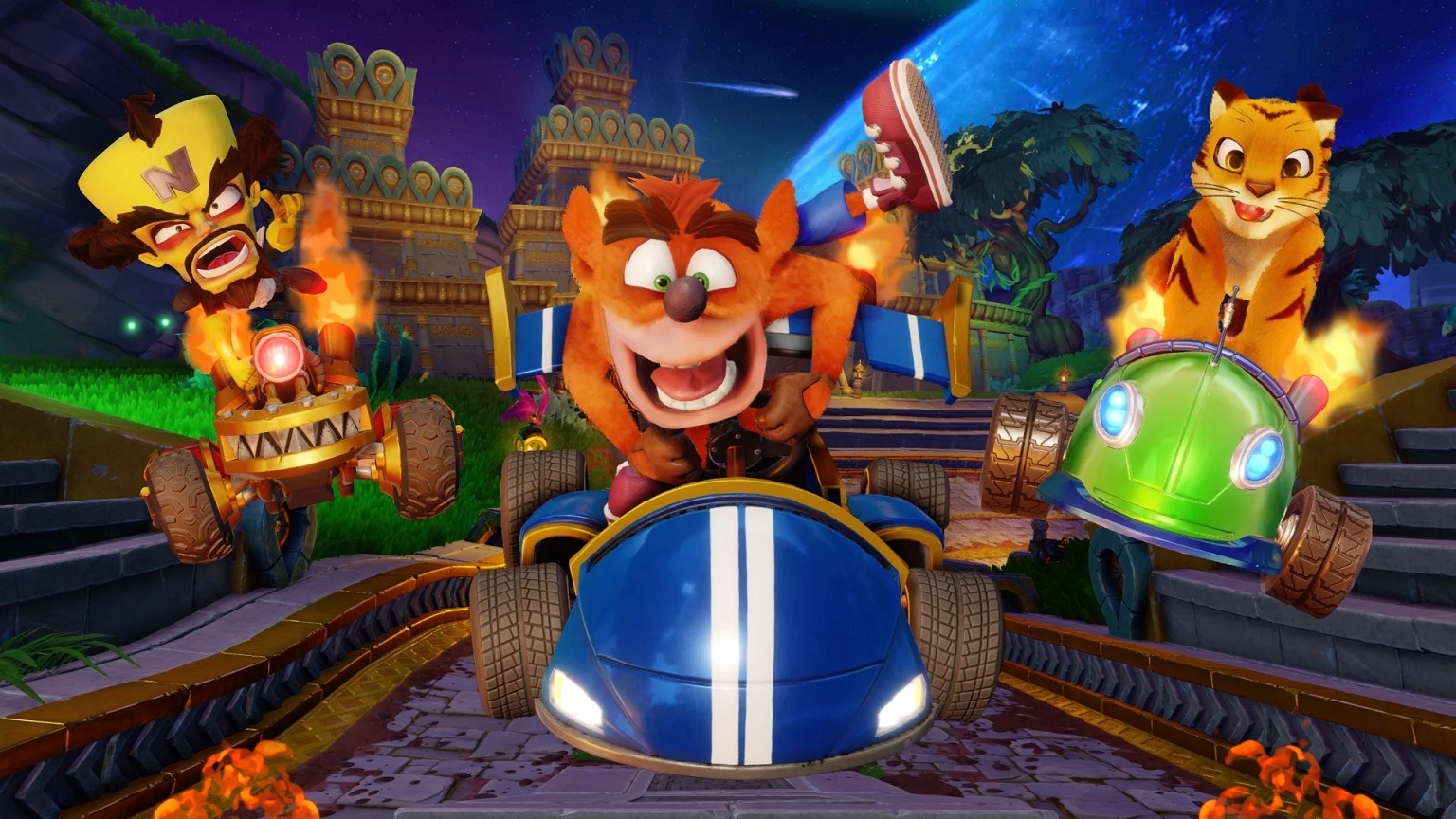 Crash Team Racing: Nitro-Fueled вызывает чувство ностальгии ничуть не хуже, чем Crash Bandicoot N.Sane Trilogy. Знакомые правила, те же яркие трассы, такой же задорный геймплей, что и 20 лет назад. Все поклонники оригинала наверняка от Nitro-Fueled останутся в восторге — но может ли ремастер предложить что-то новичкам?