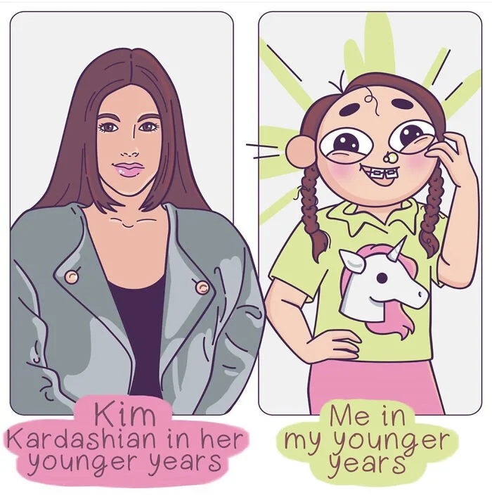 Я vs Ким Кардашьян: художница рисует комиксы, где сравнивает себя со звездами - фото 9