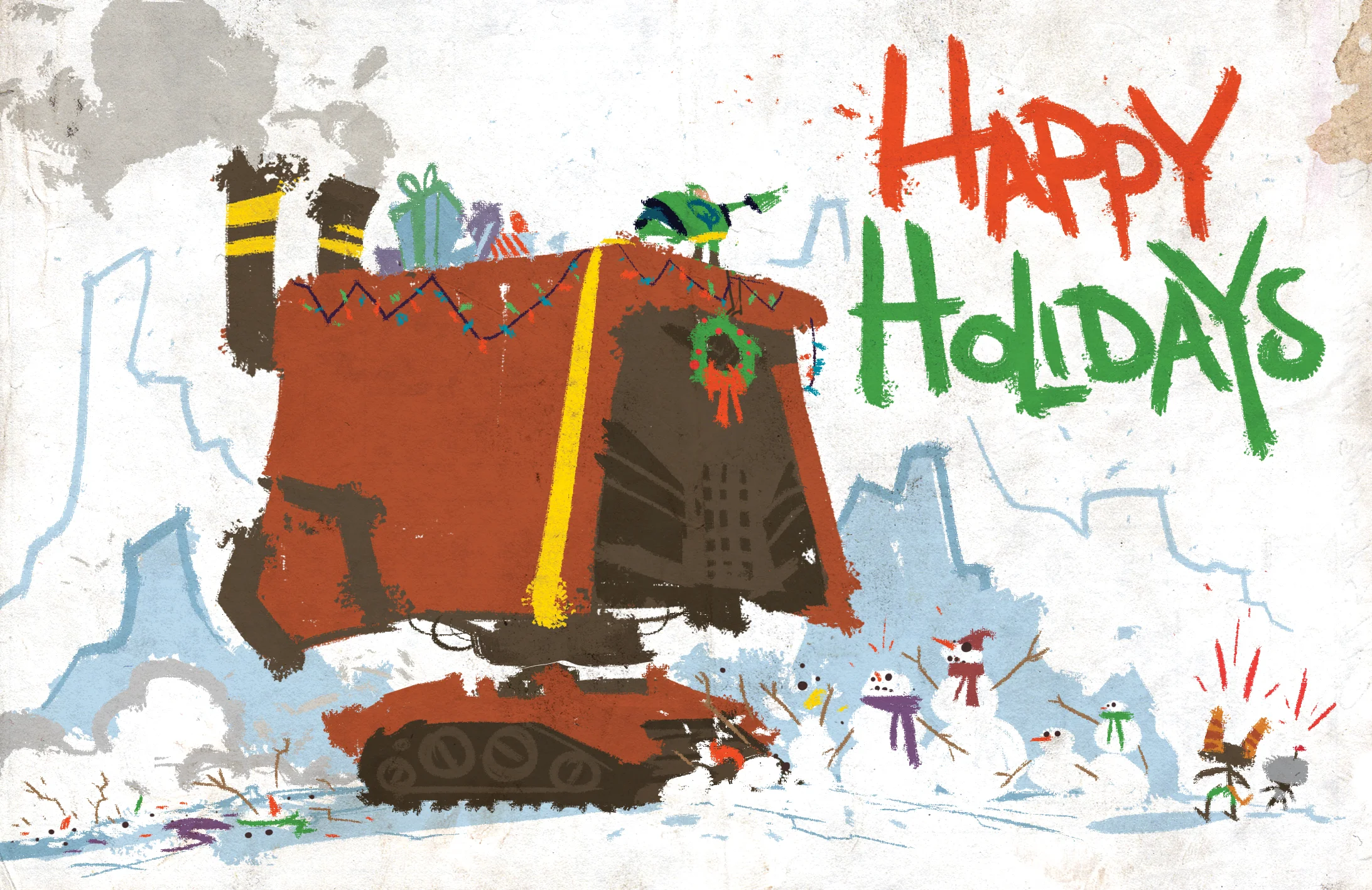 Издатели и разработчики поздравляют игроков с Новым годом и Рождеством. Подборка открыток - фото 10
