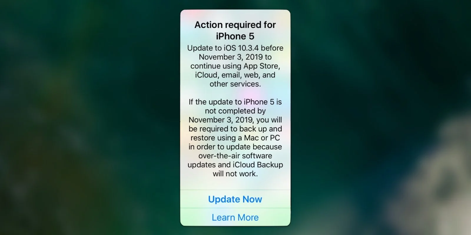 Если сейчас не обновить iOS на iPhone 5 до новой версии, то перестанут работать многие сервисы - фото 1