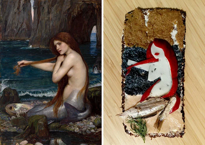 Галерея: 15 известных картин, которые воссоздали на бутербродах - фото 2