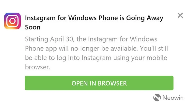 Instagram прекращает работу на смартфонах с Windows 10 Mobile - фото 2