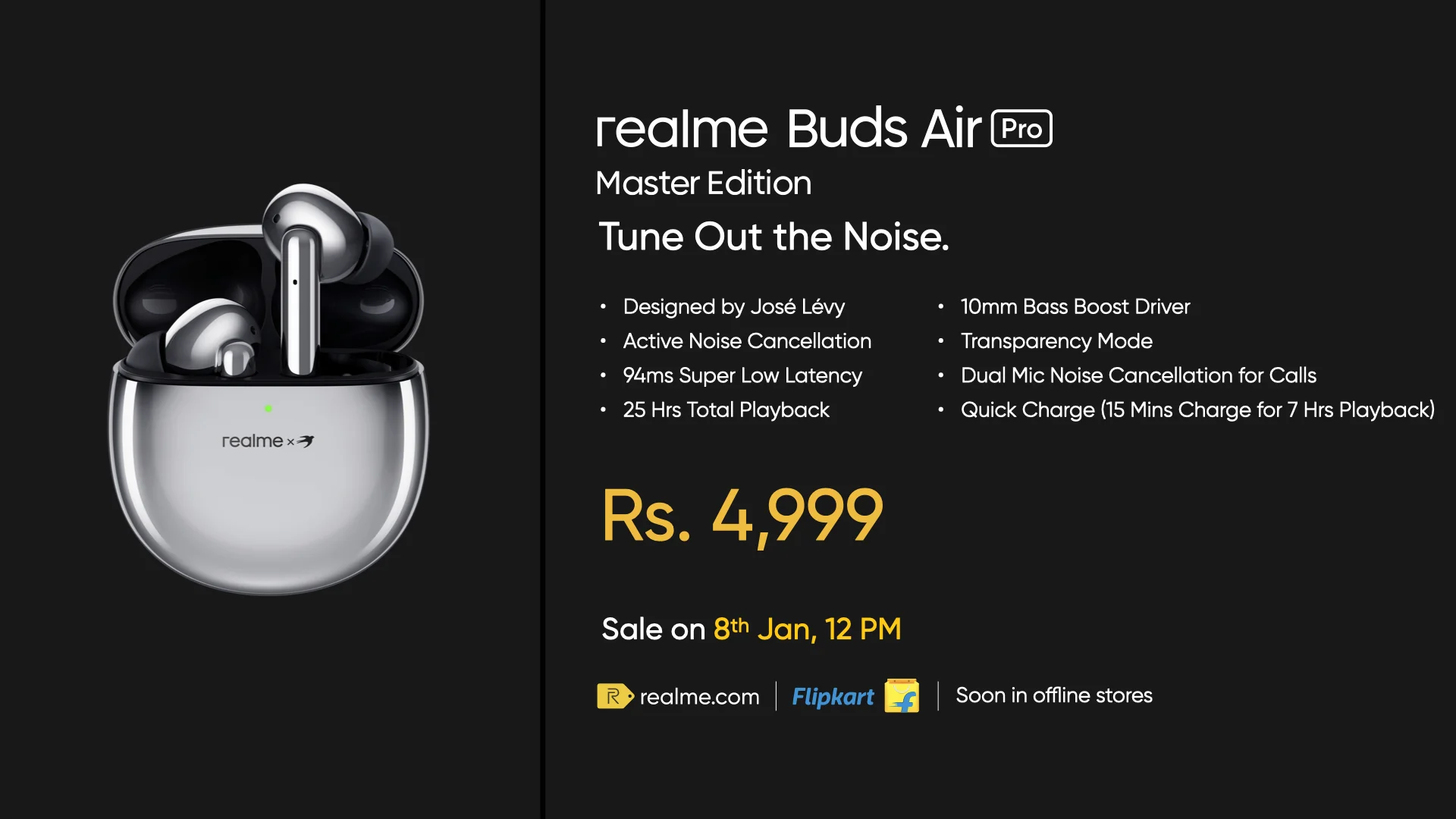 Представлены Realme Buds Air Pro Master Edition — «космические» наушники с активным шумоподавлением - фото 1