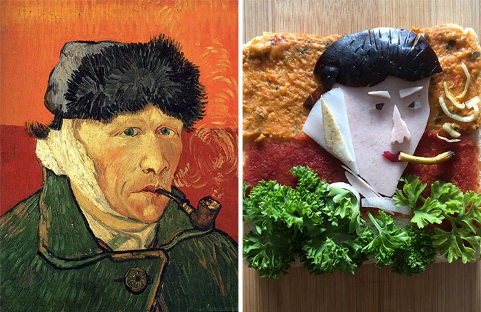 Галерея: 15 известных картин, которые воссоздали на бутербродах - фото 1