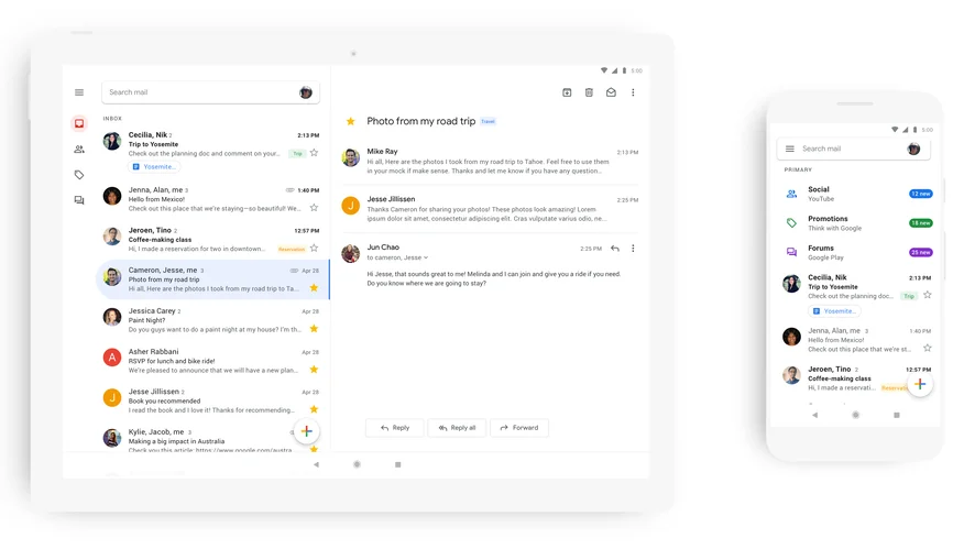 Google обновила дизайн почтового клиента Gmail на Android и iOS - фото 3