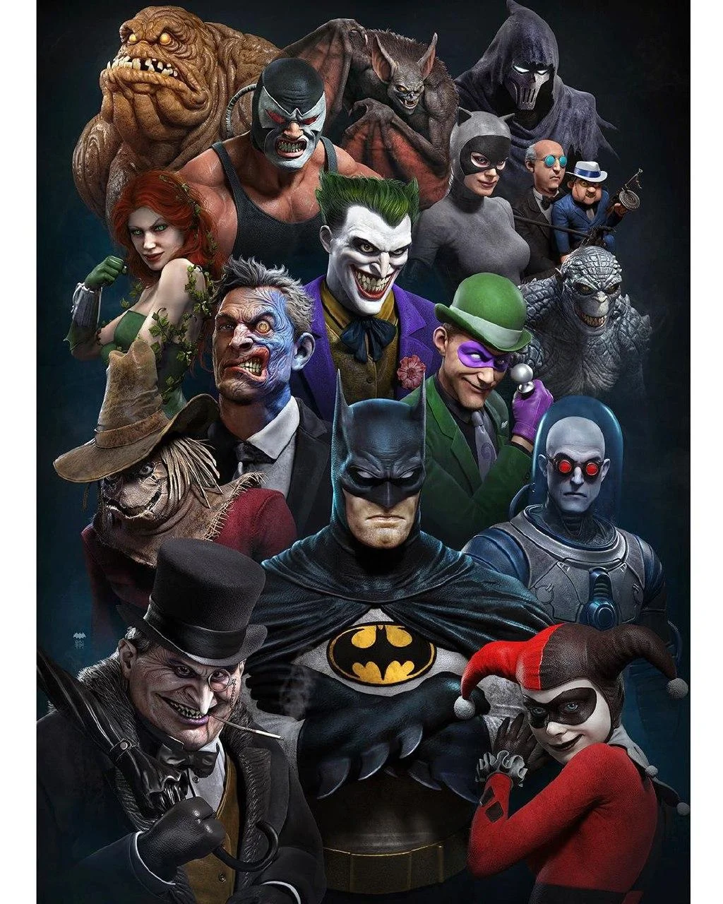 Бэтмен и галерея злодеев — крутой арт от художника God of War | Канобу