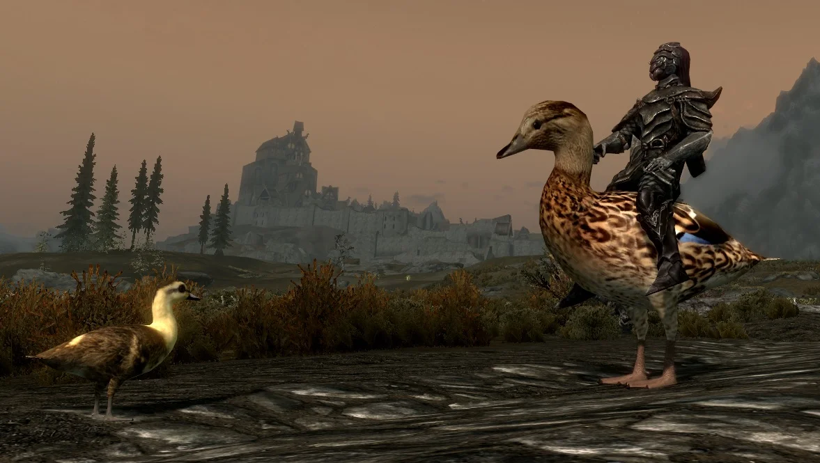 С этим модом в Skyrim можно кататься на гигантских курицах и утках. Почему бы и нет - фото 2