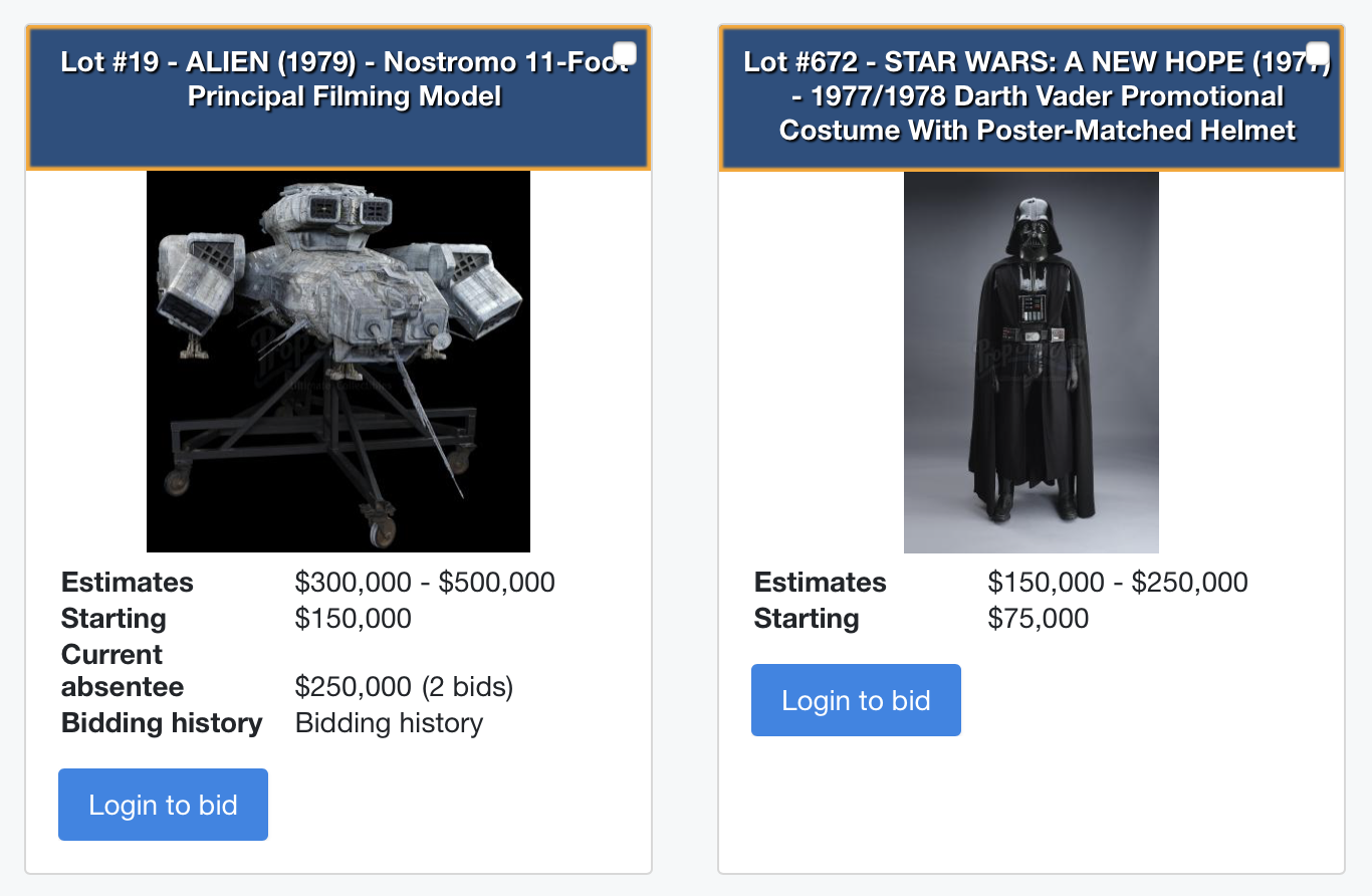 На аукцион выставили костюм Дарта Вейдера - фото 1