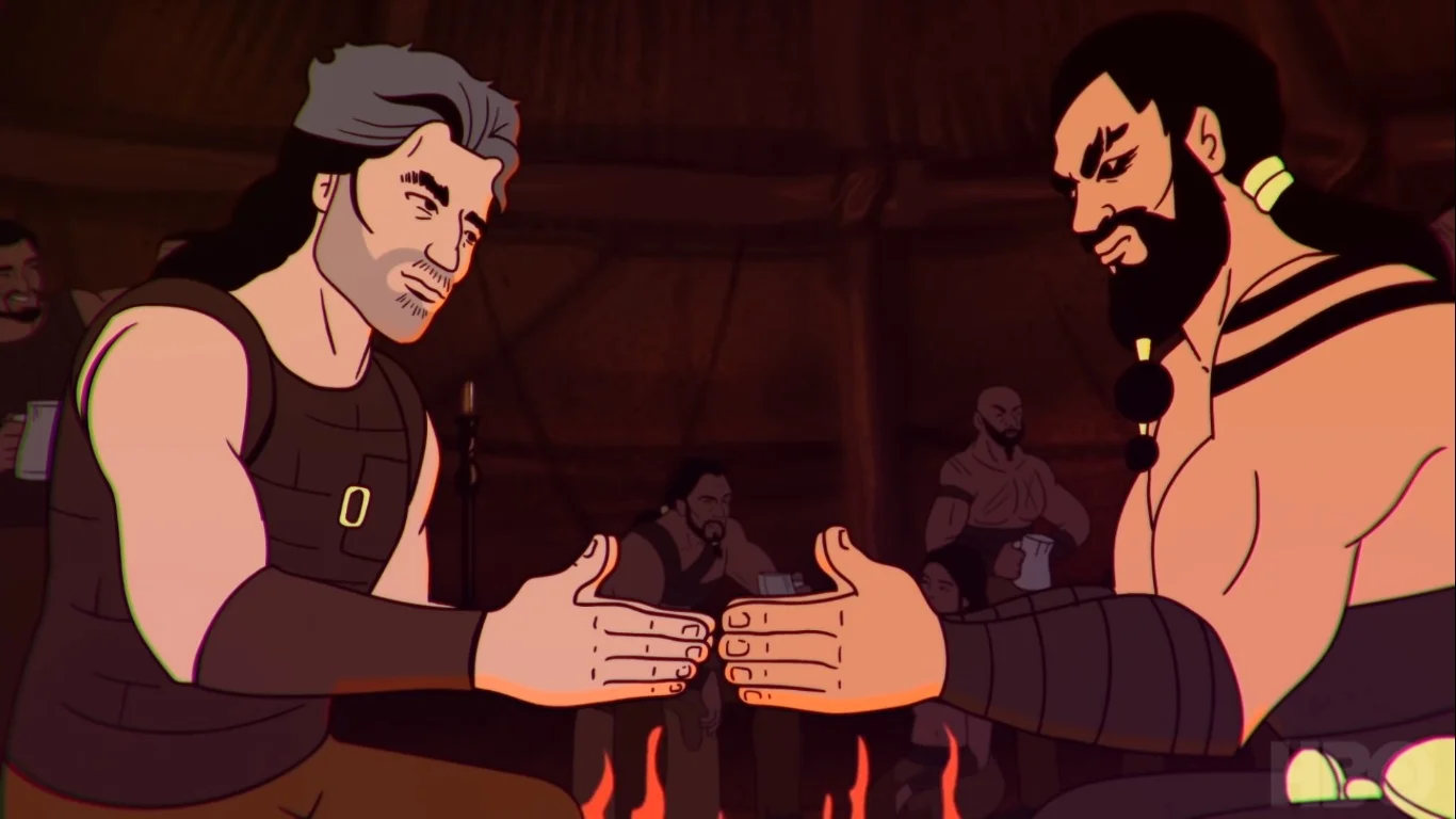 HBO выпустила мультфильм по «Игре престолов», в котором Джейсон Момоа бьет шоураннера по рукам - фото 1
