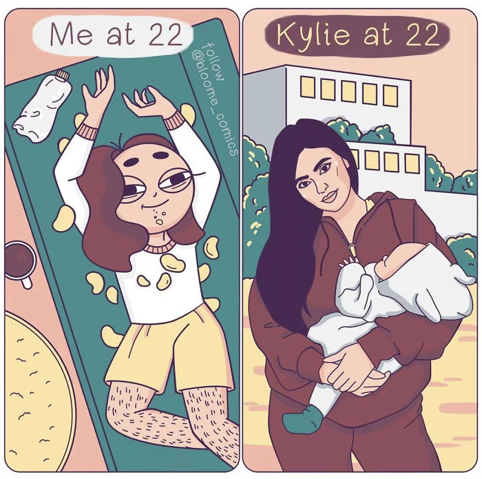 Я vs Ким Кардашьян: художница рисует комиксы, где сравнивает себя со звездами - фото 11