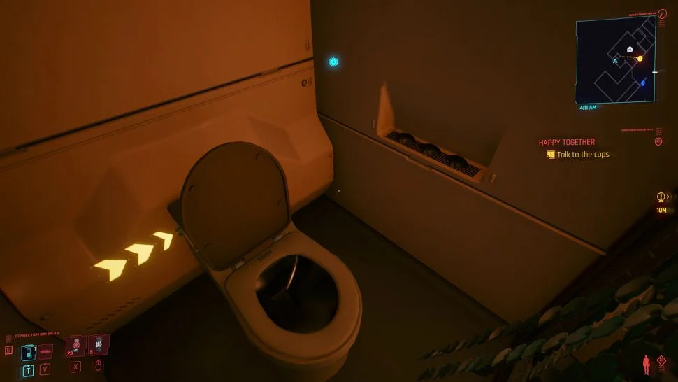 В туалете в Cyberpunk 2077 нашли пасхалку на фильм «Разрушитель» со Сталлоне - фото 1