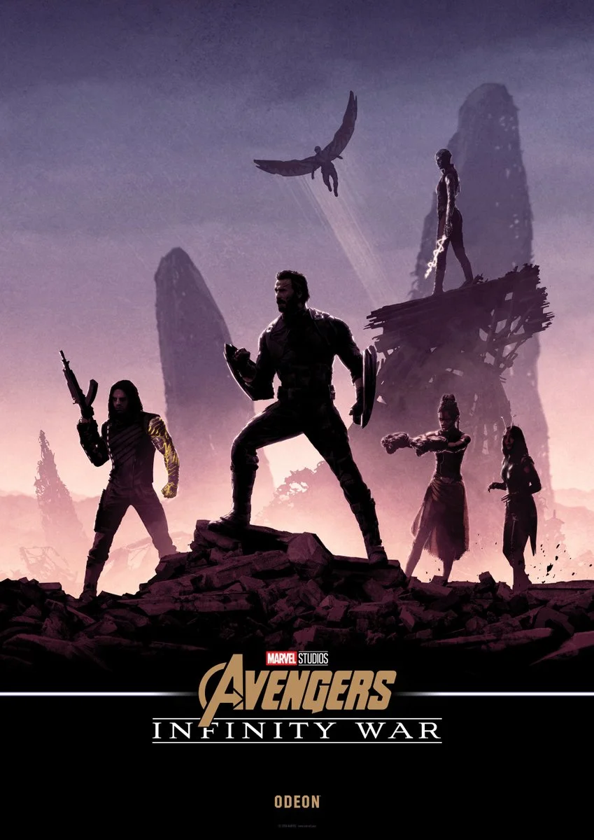 На новых постерах «Войны Бесконечности» Мстители противостоят Таносу на руинах - фото 4