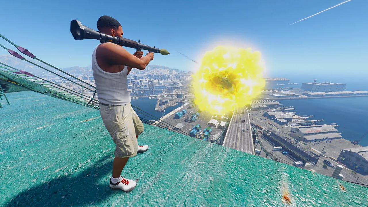 Гифка дня: занимательный полет ракеты в Grand Theft Auto 5 - фото 1