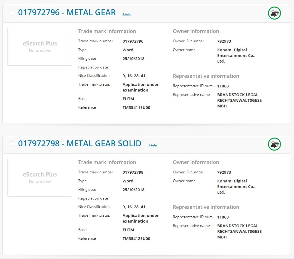 Konami зарегистрировала две торговые марки по Metal Gear. Ждем сюрприз на TGA 2018? - фото 2