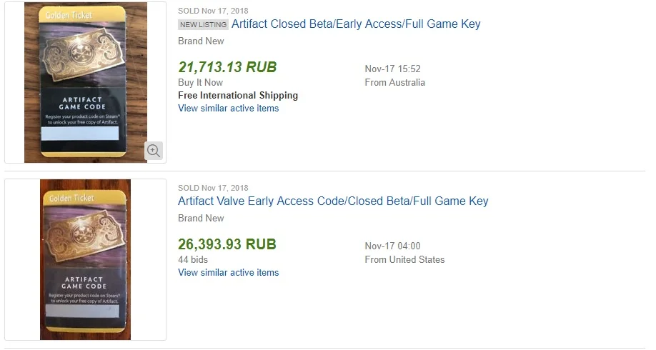 Кто и зачем их покупает? Цены на бета-ключи для Artifact достигли нескольких сотен долларов на eBay - фото 3