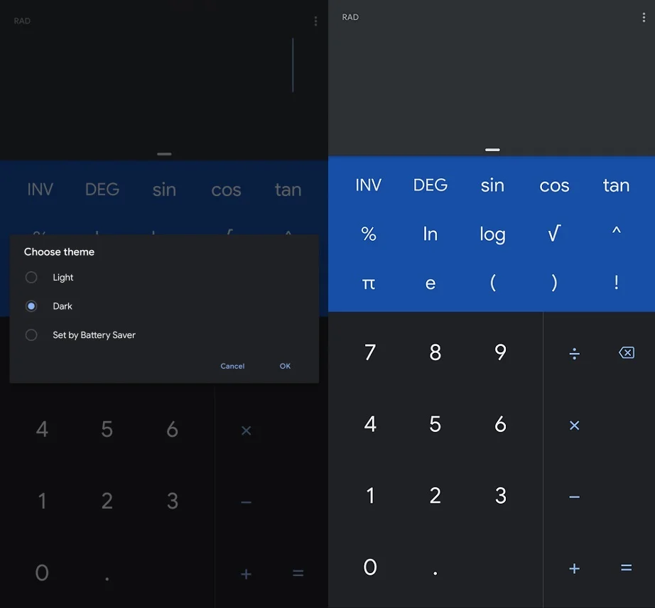 Google Калькулятор получил темную тему  - фото 2