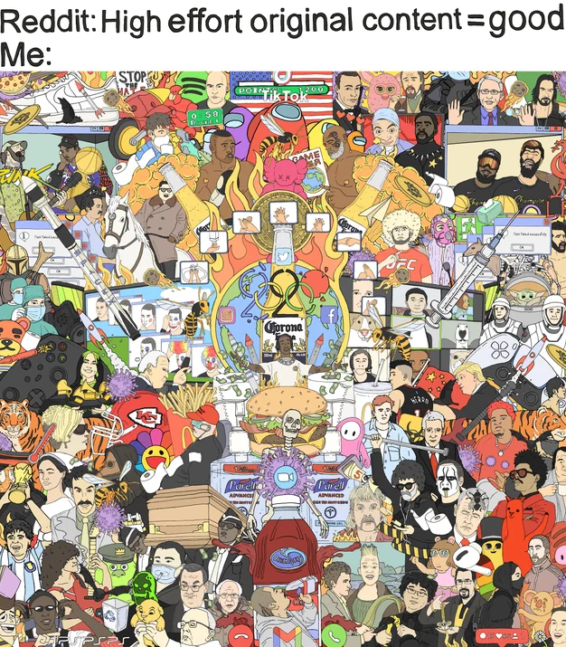 От «Мандалорца» до Билли Айлиш: художник собрал в одном арте главные темы и события 2020 года - фото 1