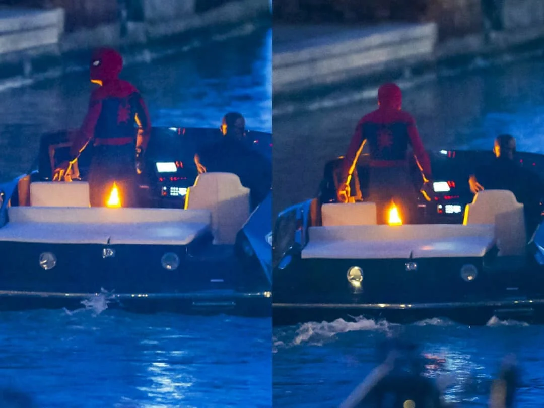 Человек-паук и Ник Фьюри вместе плывут по каналам Венеции — свежие кадры со съемок «Вдали от дома» - фото 5
