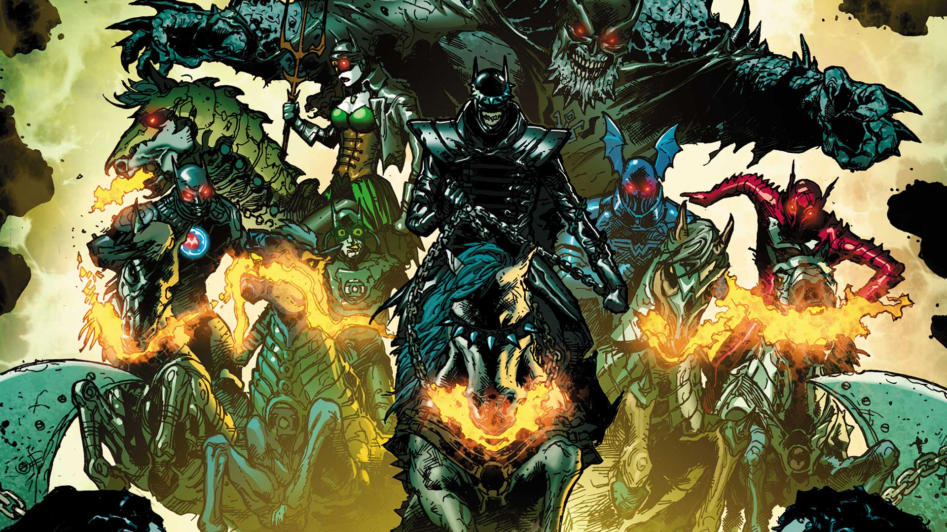 28 марта закончилось новое глобальное событие в комиксах DC — Dark Nights: Metal, над которым работал десяток сценаристов и художников издательства. Это история о том, как демон Барбатос из Темной Мультивселенной предпринял попытку захватить обычную Мультивселенную. Лиге справедливости, героям и даже злодеям пришлось сплотиться против него, чтобы спасти свой мир. В этом материале мы расскажем, почему эта безумная история заслуживает внимания.